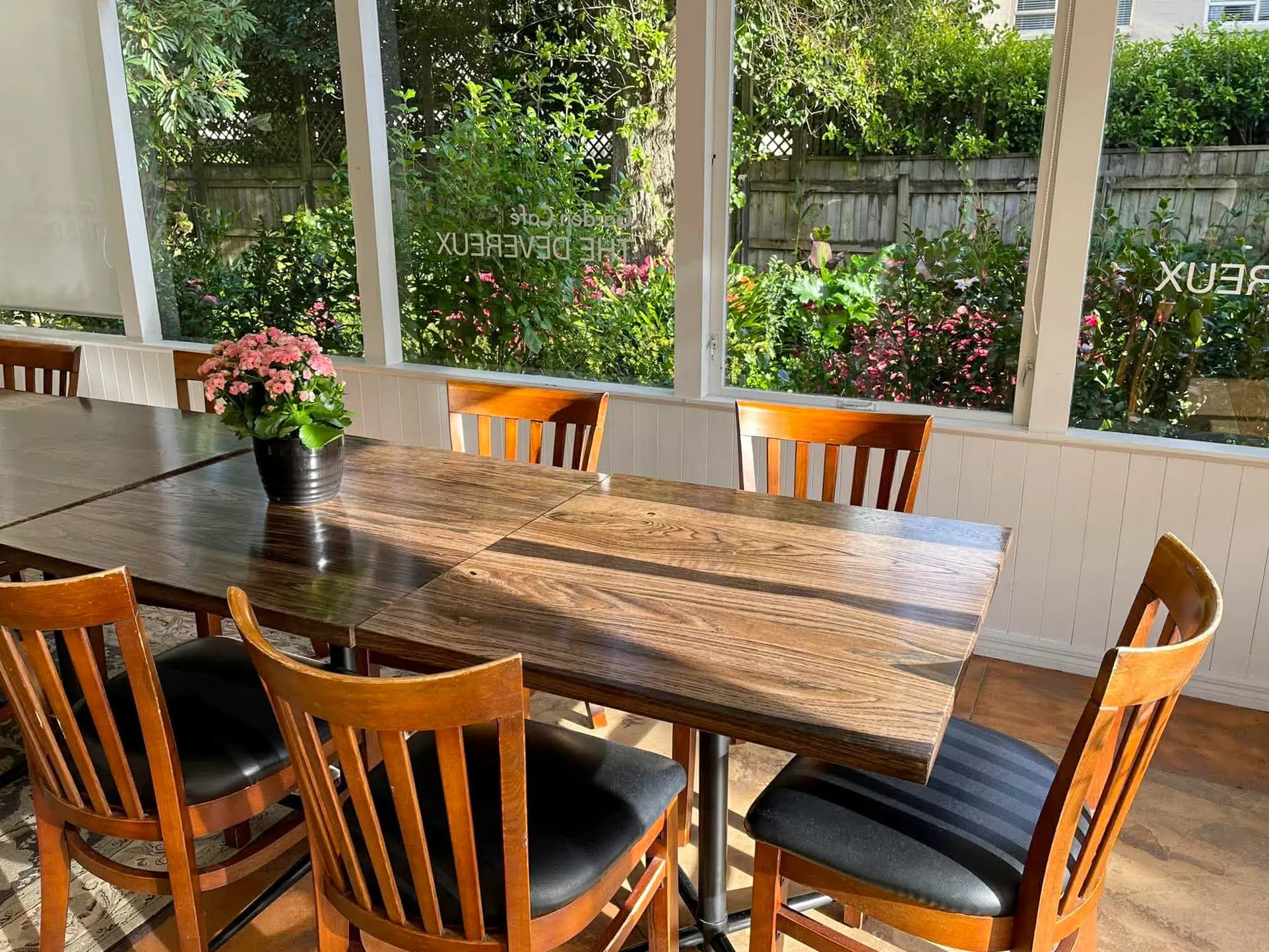 The Devereux dining sunroom