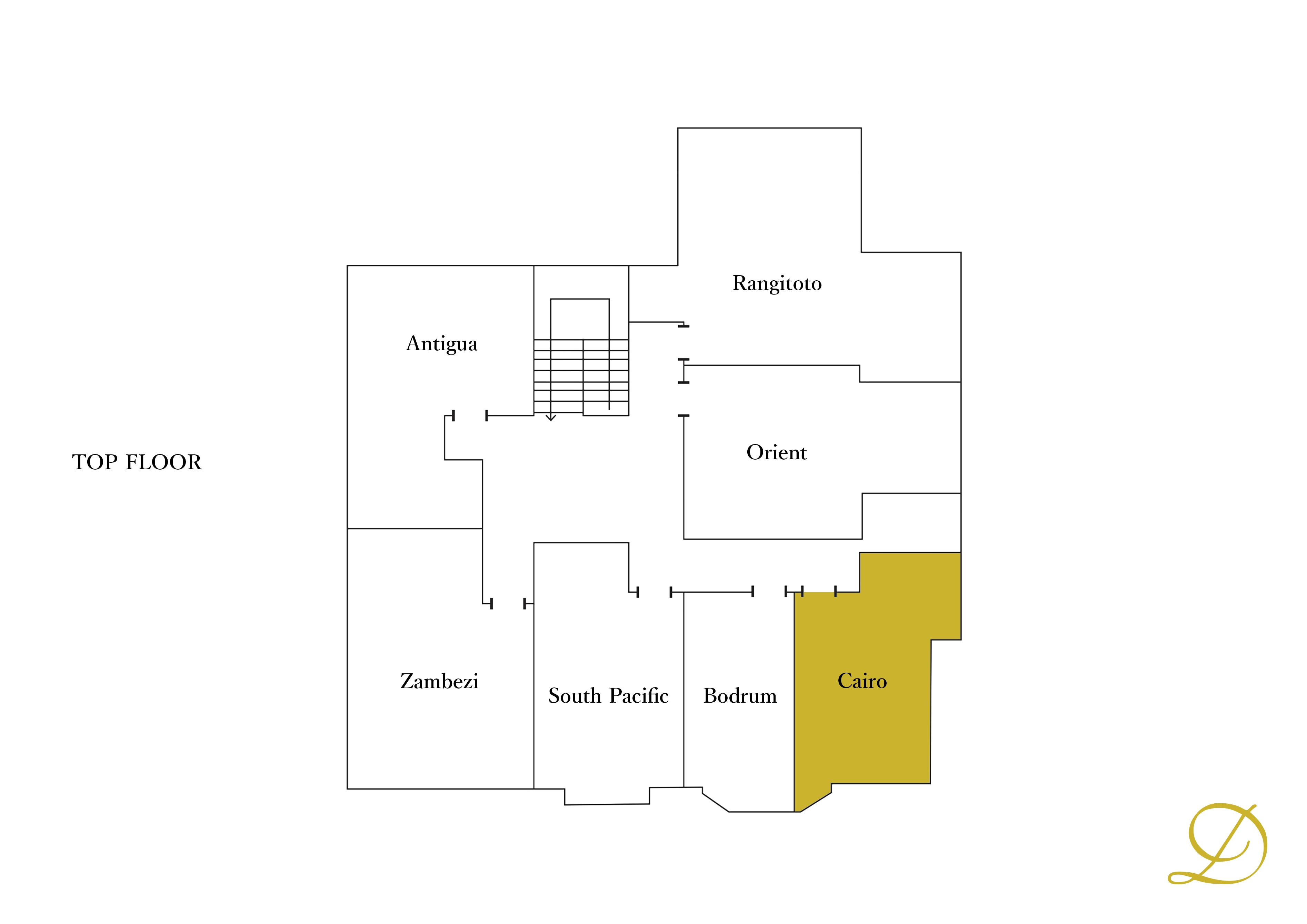 Floor plan showing the location of Cairo